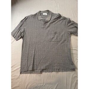 Pal Zileri Polo Shirt Tricot Men Size XXL Graphic Gray Italy VTG